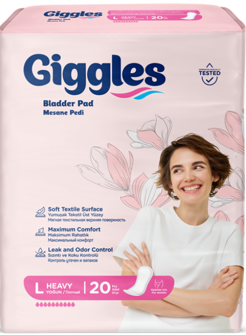 Прокладки урологічні жіночі Giggles Bladder Pad L 20 шт
